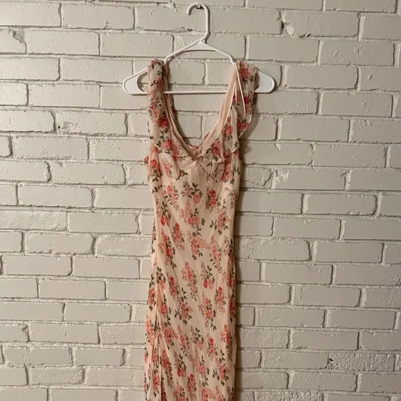 Mango Floral Dress - Cream and Pink - Picture 3 of 3